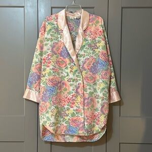 Vtg Victoria's Secret Gold Label Floral Nightgown Pajamas Sleepwear Size Medium